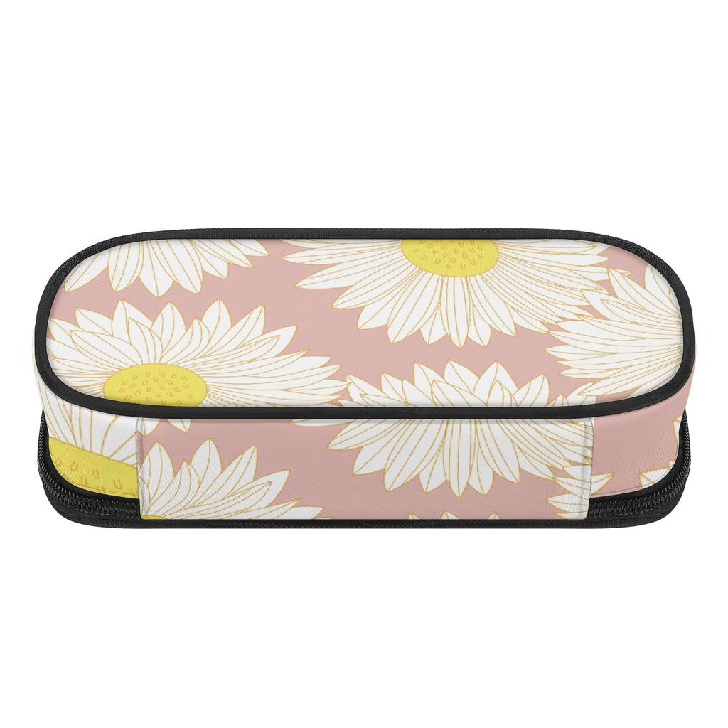 Pencil Case High Capacity Easy Open Zipper Durable 300D Polyester with Mesh Pocket Removable Divider and Pen Slots for Students