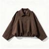 Cross Border Women's Texture Collar Pilot Jacket Coat