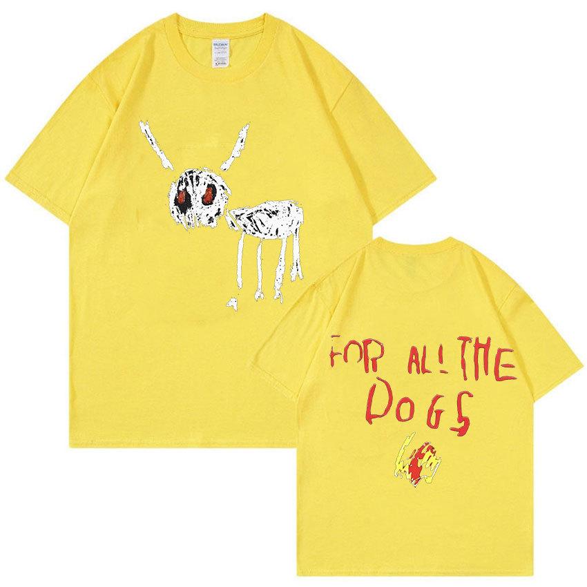 

Футболка репера 90-х Дрейка For All The Dogs Альбом Світовий тур 2 S жовтий