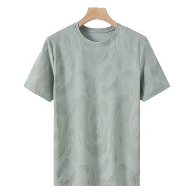 Maglietta a Maniche Corte Fresca in Seta Ghiaccio Moda Uomo Stampata Sportiva Casual Ampia Fitness Asciugatura Rapida Traspirante