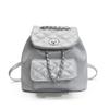 Schoolbag Women's Fragrant Backpack 1011 New Korean Fashion Premium Rhombus Backpack Casual Commuter Versatile Shoulder Bag