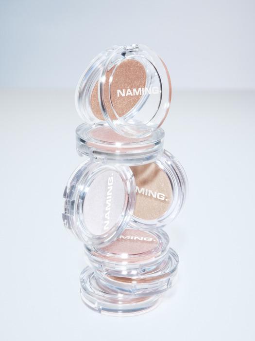 BENENNUNG. Flauschiger gebackener Highlighter