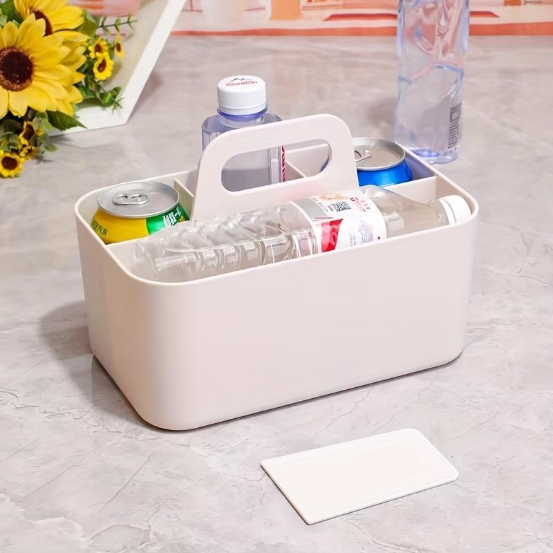 One All-in-One Storage Basket with Handle, Pencil Stationery Box, Desktop Organizer Organization Box with 5 Compartments