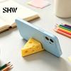 Stable Phone Cradle 3D Printed Cheese Holder, Cute Mini Mount with Hard Material Holder Keychain Ring, Lightweight Portable Desktop Stand for