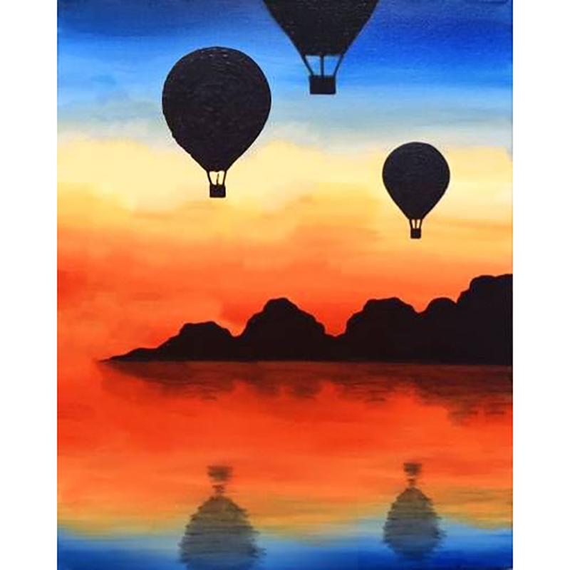 

DIY закат 5D алмазная живопись полная круглая дрель живописная Алмазная вышивка крестиком мозаика наборы настенное искусство домашний декор Full Round 20x30CM