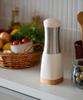 BRUNO Electric Pepper Mill, Single-Handed, 2-in-1 Double-Auto Wood Spice Mill, IvoryWhite, BHK299-IV