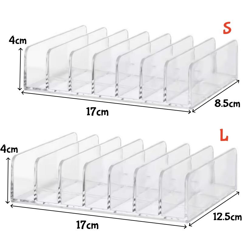 7-Fächer Make-up-Aufbewahrungsregal Lidschatten-Platten-Organizer Multifunktional Transparenter Kunststoff-Aufbewahrungs-Self für Musikfilm