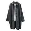Petite Women's Korean Style Loose Casual Mid-Length Trench Coat
