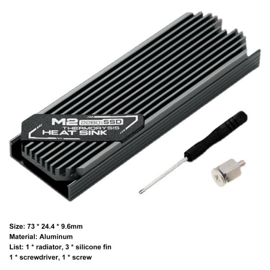 Chladič SSD Ultratenká profesionální hliníková chladící tepelná podložka pevného disku pro M.2 SSD 2280