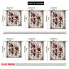 2D flat printing 2pcs Party Window Curtains Floral Rose Versatile Fabric  Without Electricity Holiday Decorations Applies to room