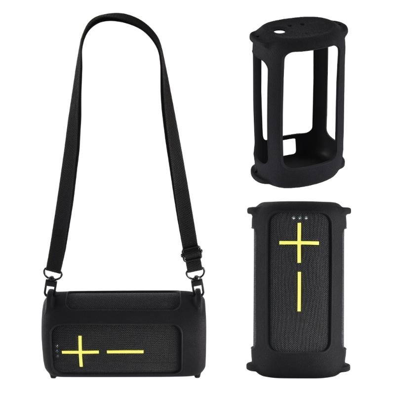 Silikonhülle für EVERBOOM Drahtlosen Bluetooth-kompatiblen Tragbaren Lautsprecher Abdeckung mit Verstellbaren Schultergurten