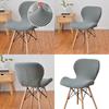 Polars Fleece Fabric Butterfly Chair Cover Stretch Solid Color Curveds Seat Cover Washable Dining Chairs Slipcover