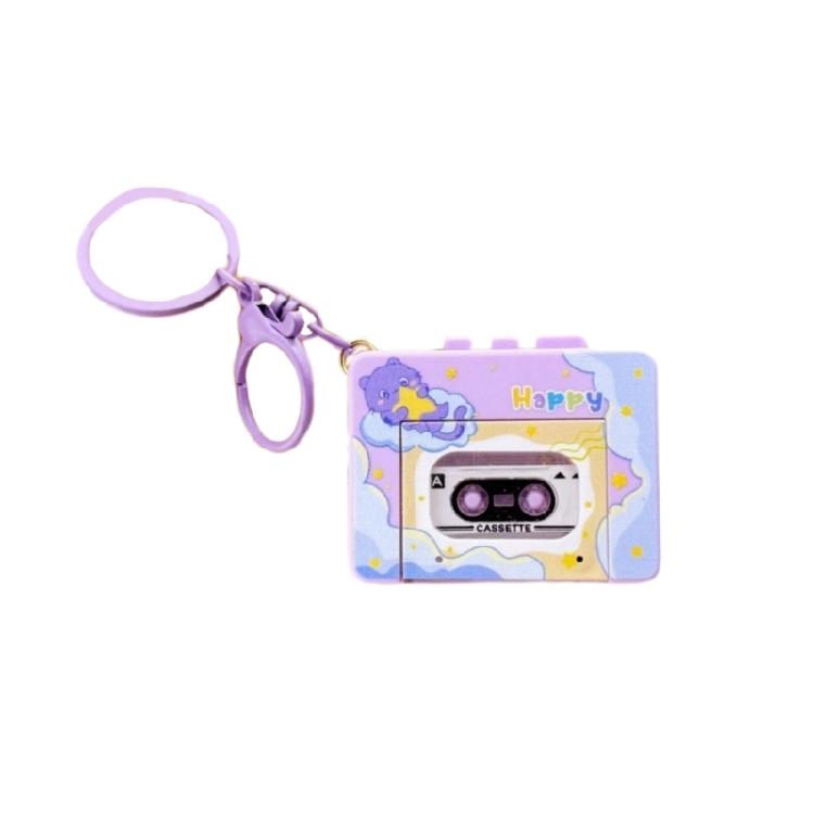 Retro Music Player Keychain Music Box with Decorative Design Builts In Melodies for Relaxation Adventure Bag Charm