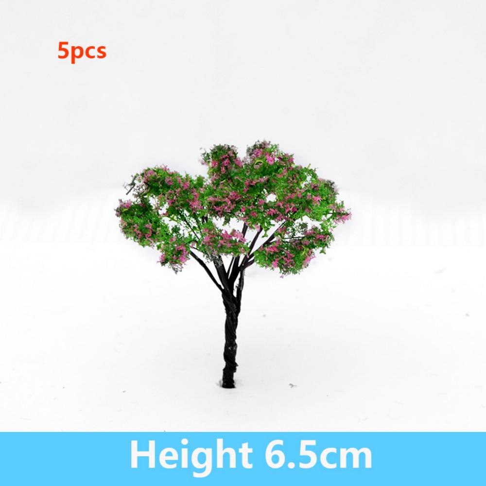 5pcs Artificial Pink Iron Wire Flower Tree 6.5cm Home Houses Decoration Outdoor Adventure Camping