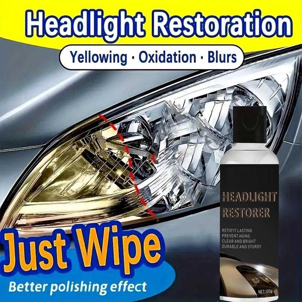 Car Headlight Repair Fluid Headlight Cleaner Liquid 100ml Renewal Refurbishment Repair Agent Powerful Automotive Lights Restorer