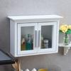 1/12 Doll House Miniature Kitchen Wall Cabinet with Smoothly Wood For Scene Setting Doll House Landscape Accessories