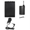 Portable Lavalier Lapel Collar Clip-on FM Wireless Microphone System Voice Amplifier 1/4in Output Plug with Bodypack Transmitter Mini Mic Receiver