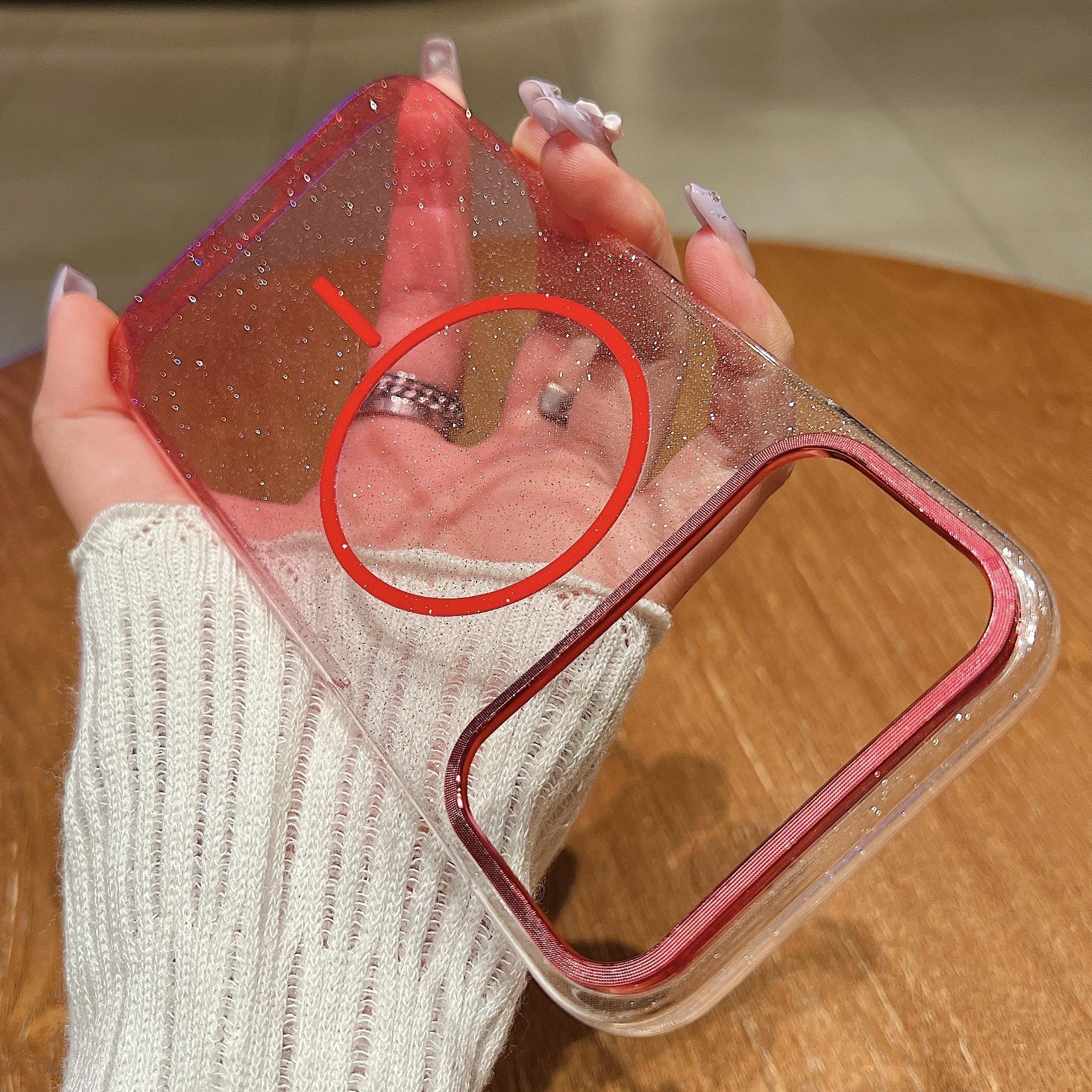 

Fashion Gradient Color Glitter Phone Case for For Iphone 17 Air 16 15 14 Plus 13 12 11 Pro Max for Magsafe Wireless Charging Cover iPhone 11 Pro