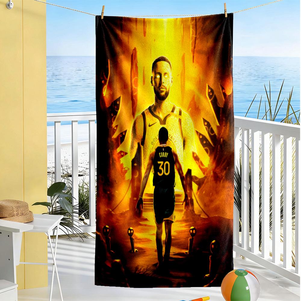 Golden State Warriors Team Beach Towel High Absorbency & Quick-Dry Comfortable Lightweight