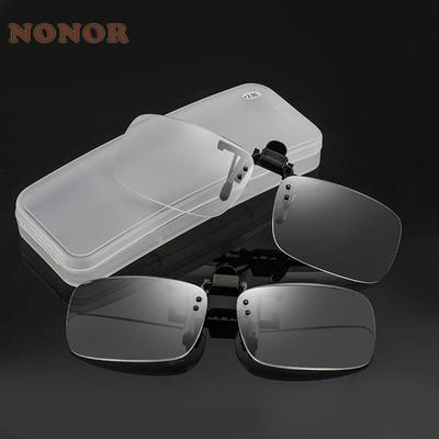 NONOR Unisex Clip-on Blaulichtfilter Lesebrille Lupe Damen Herren Randlos Tragbar Alterssichtigkeit Brille Clips Gläser
