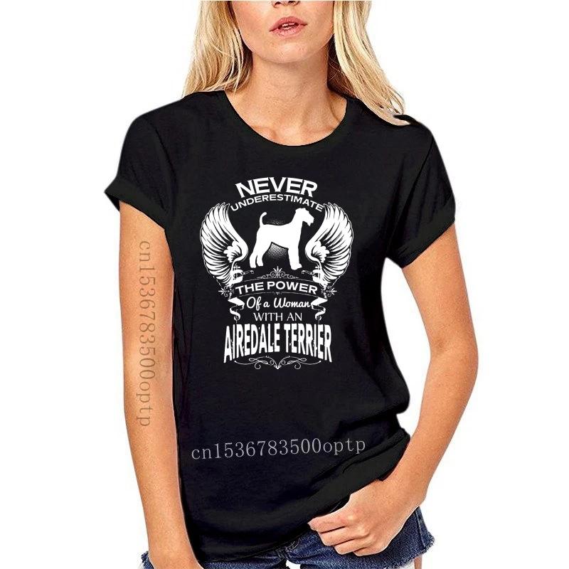 Nové pánské tričko s krátkým rukávem ŽENA SE PSEM Airedale Terrier cool Dámské tričko