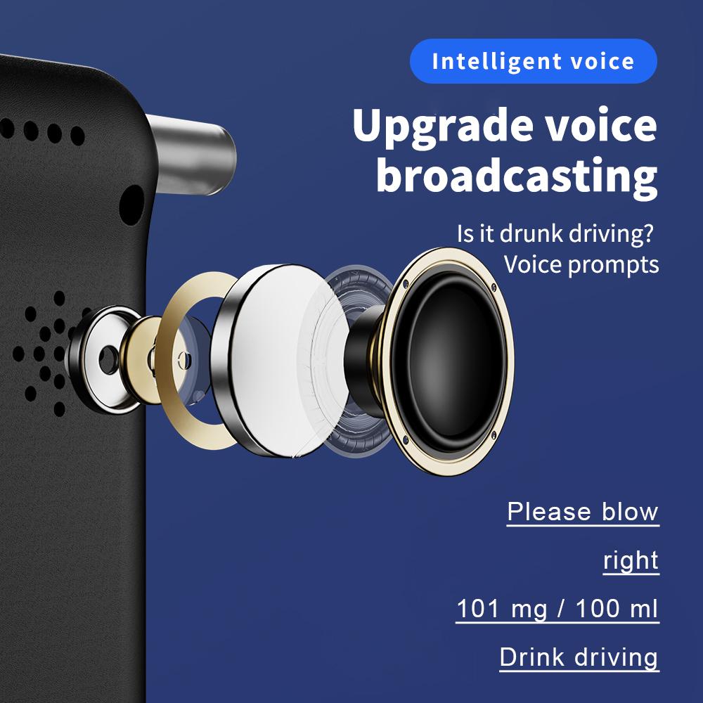 Mini Breath Alcohol Detector Police Breathalyzer Portable LCD Digital Alcohol Diagnostic Tool Prevent Drunk Driving