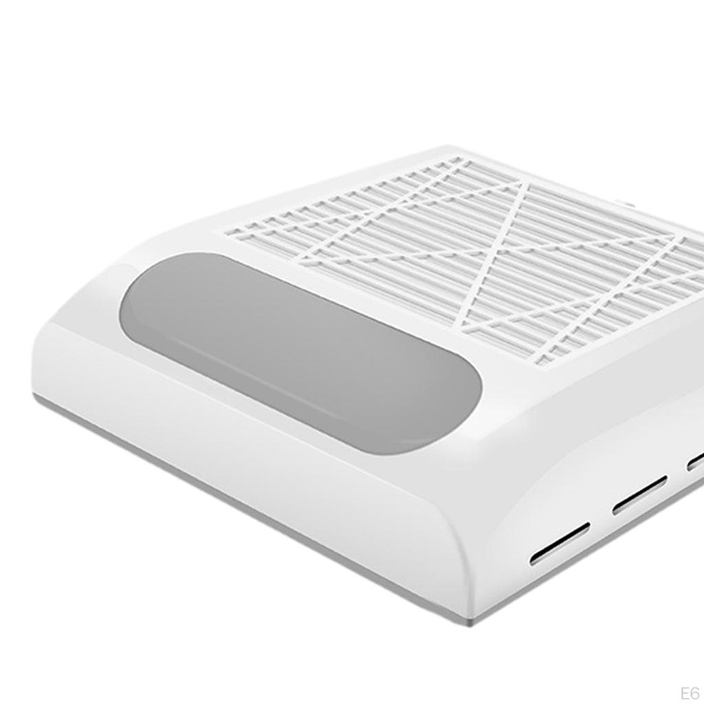 Nail Vacuum Dust Collector Fan Powerful Low Noise for Acrylic Polishing White Black