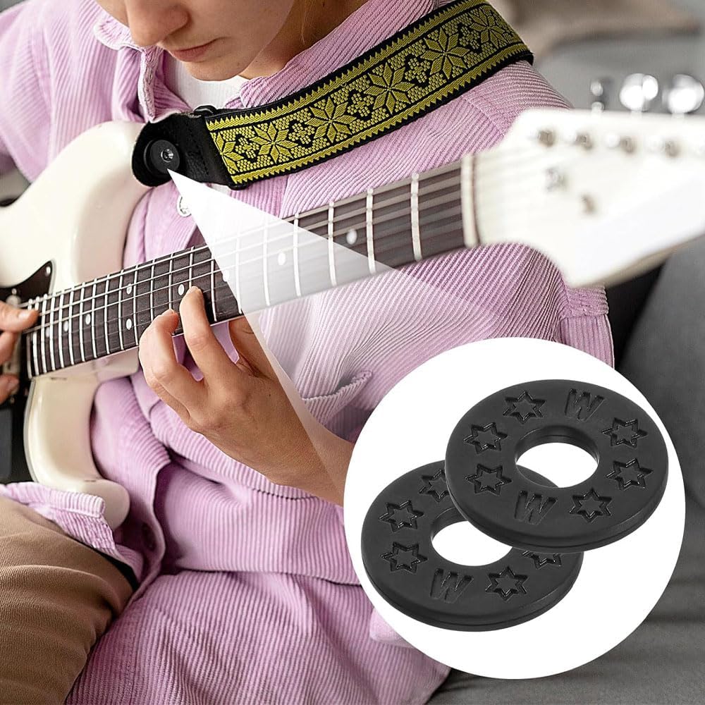 Guitar Straps Lock Bass Strap Pins Musical Instrument Accessories Fall Prevention Silicone Straps...