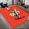 Lucky Luke2 Flannel Pattern Square Carpet,Area Rug,Carpet Rug for Living Room Bedroom Sofa Playroom Decor,Non-slip Floor Mat
