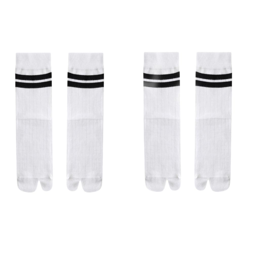 2Pairs Breathable Toe Mid Calf Socks Sweat Absorption Toe Separator Socks Two Toe Tube Socks  Women