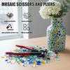 8 Zoll Glasfliesenzange mit weichem Gummigriff, schwere, rollbare Glasmosaikzange zum Schneiden von Keramik, Stein, Metall