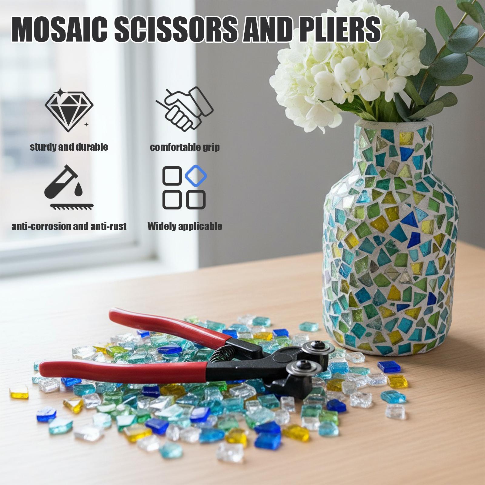 8 Inch Glass Tile Nippers W/Soft Rubber Handle Heavy Duty Wheeled Glass Mosaic Nipper for Cutting Ceramics Stone Metal China Mainland