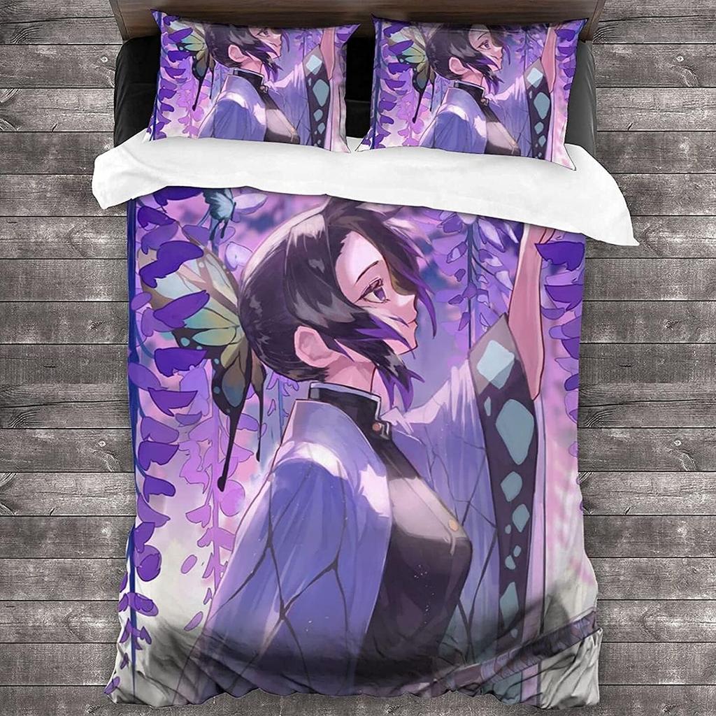 Nezuko Kamado Bedding Set Anime Muichiro tokito Duvet Cover Comforter Bed Linen Single Twin Full Queen Size Kids Girl Boys Gift