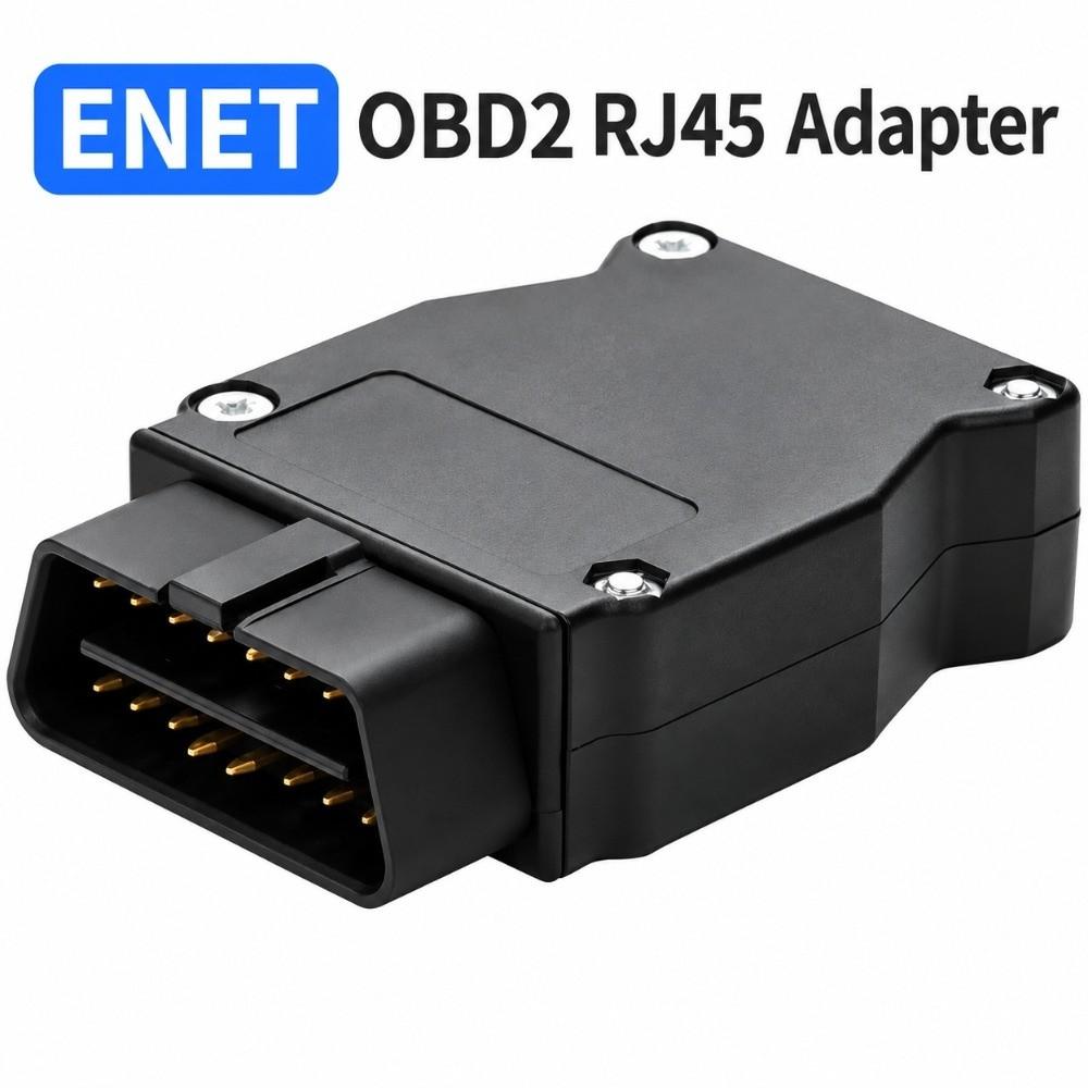 Ethernet to OBD2 ENET Ethernet Adapter 16Pin OBD Connector Plug OBD2 Adapter for BMW ICOM Coding
