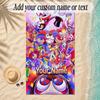 Beach TowelThe Amazing Digital Circus Custom Name Text Personalized Soft Towel for Beach Pool Indoor Home Decor Gift