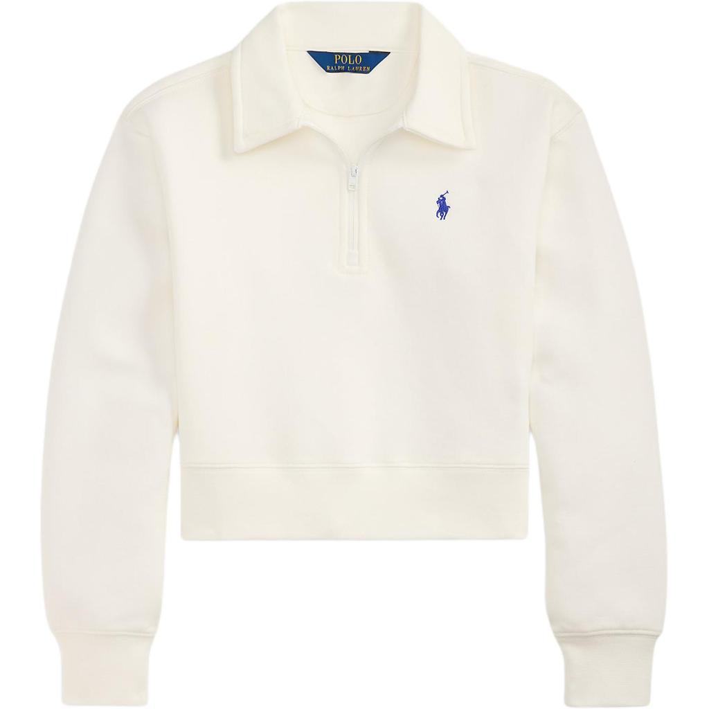 Ralph Lauren Double Knit Lapel Long Sleeve Loose Sweatshirt Kids 313A96083-003