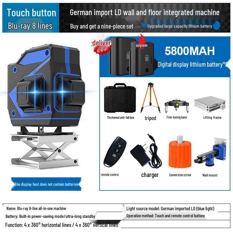 High Precision Infrared Green Laser Level: Automatic 12 and 16 Line Alignment Tool