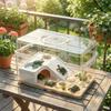 Acquario per Tartarughe Traspirante Piattaforma per Raggi UV Tartarughe Box per la Riproduzione Tartarughe Granchio Eremita