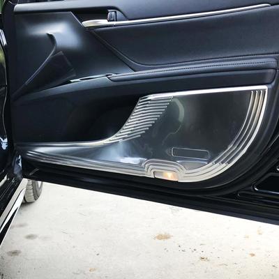 Stainless Steel Gate Door Anti-kick Pad Trim Cover Frame Interior Sticker For Toyota Camry XV70 2018 -2022 Car