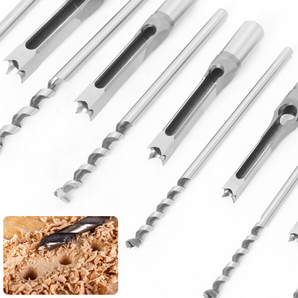 1Pc 6-16mm HSS Square hole drill Woodworking Drill Tools Auger Mortising Chisel Drill Set DIY Furniture Square Woodworking drill
