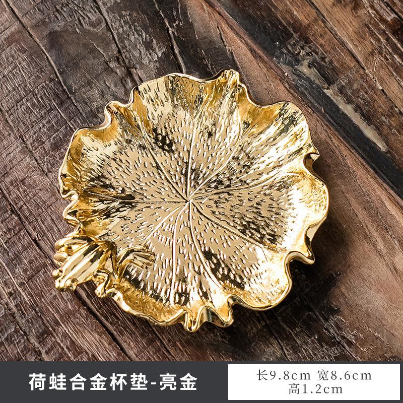 Japanese Style Tea Trays Retro Copper Anti Scalding Cup Holder Mat Pad Kung Fu Teaset Coffee Coaster Tea Ceremony Accessories