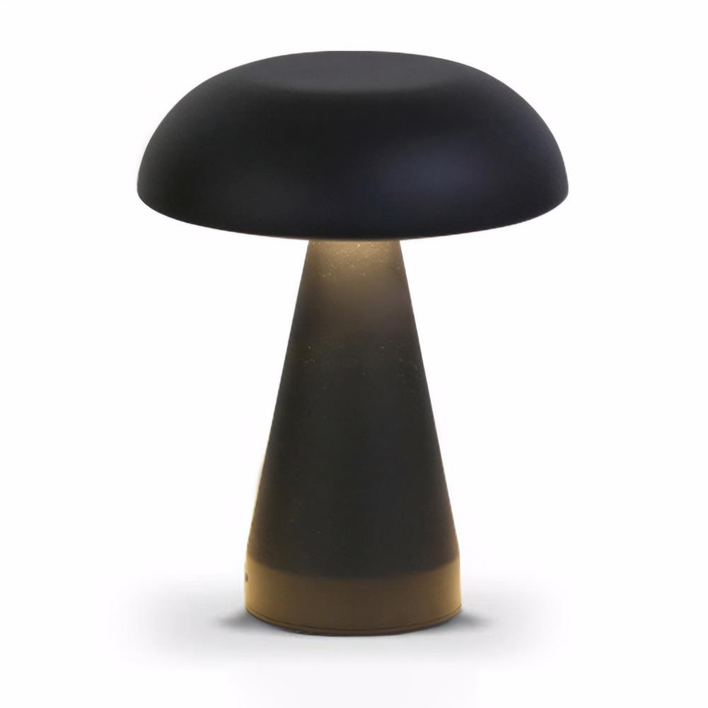 

Retro Mushroom Table Lamp USB Rechargeable LED Night Light 3 Light Colors Adjustable Touch Control Reading Lamp for Home Decor чёрный