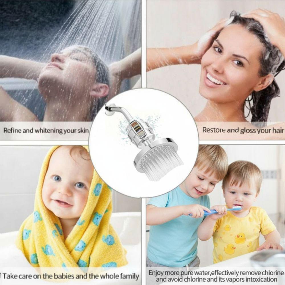 Adjustable Nozzle Shower Head Filter Reduce Skin Dryness Hard Water Filter  Water Purification