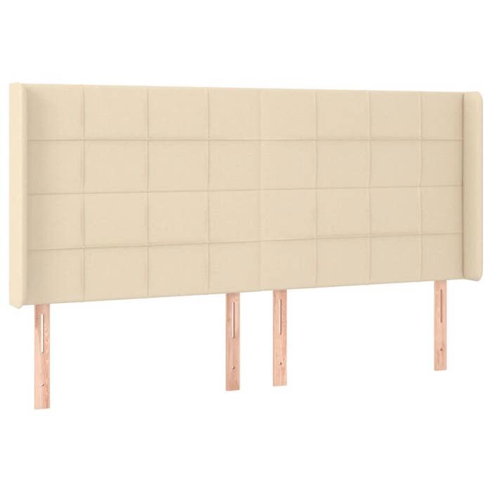 VidaXL Tête de Lit à LED Meuble de Chambre à Coucher Accessoire de Lit Double Tête de Cadre de Lit Intérieur Crème 3124075