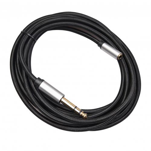 

6.35mm 1/4 Male to 3.5mm 1/8 Female Audio Cable for Amplifier/Guitar/Piano/Phone 6.35 Jack to 3.5 mm 150cm чорний