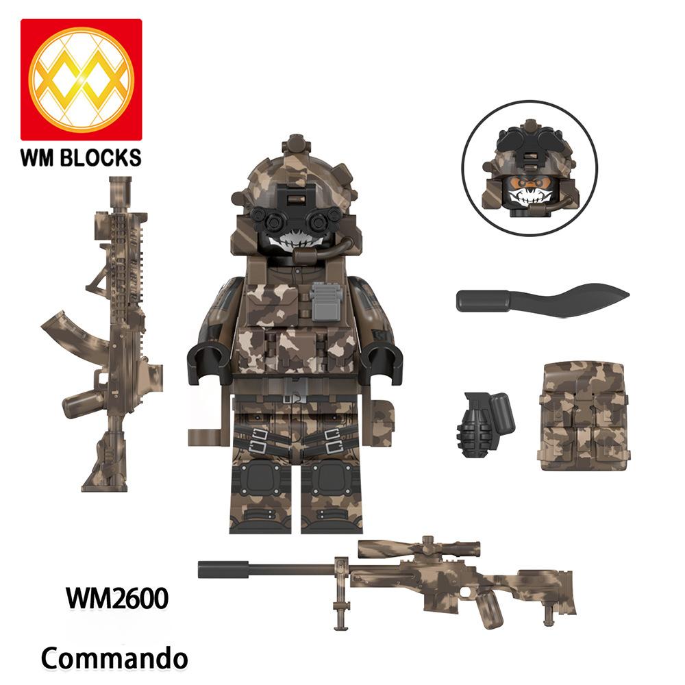 Special Forces Mini Bricks Action Figures Sniper Commando Scout Building Blocks Dolls Toys for Children WM6168