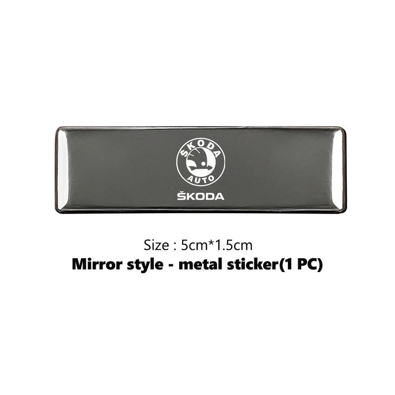YJXH1 Car Styling Body Trunk Sticker Badge Auto Decoration Accessories For Skoda Fabia Kodiaq Kamiq Superb Yeti Octavia Enyaq Rapid