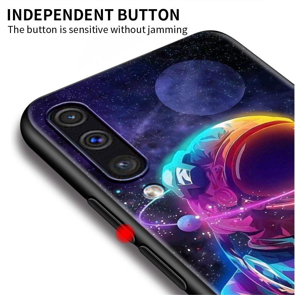 Weiche Hülle für Samsung Galaxy Note 20 Ultra 10 Plus Lite A50 A70 A20 A40 A20e 9 8 A60 Funda Handyhülle Universum Cooler Astronaut