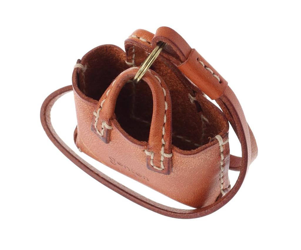 Genten Leather Charm for Amano Bag, Exciting Charm, Orange