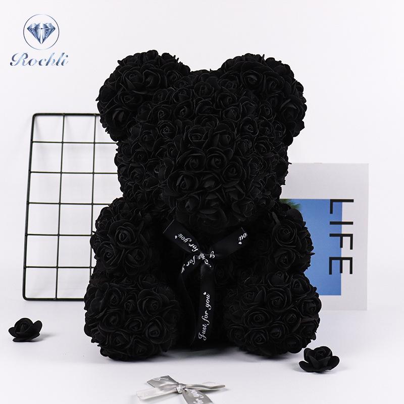 Goddess Festival Rose & Teddy Bear Flower Bouquet Valentine s Day Gift for Girls & Best Friends 18cm Rose Bear (No Box)